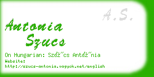 antonia szucs business card